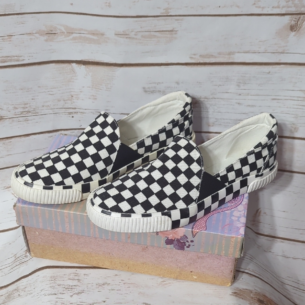 Checkered Slip-On Sneakers